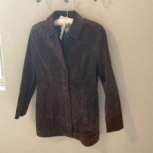 Brown Genuine Leather Coat